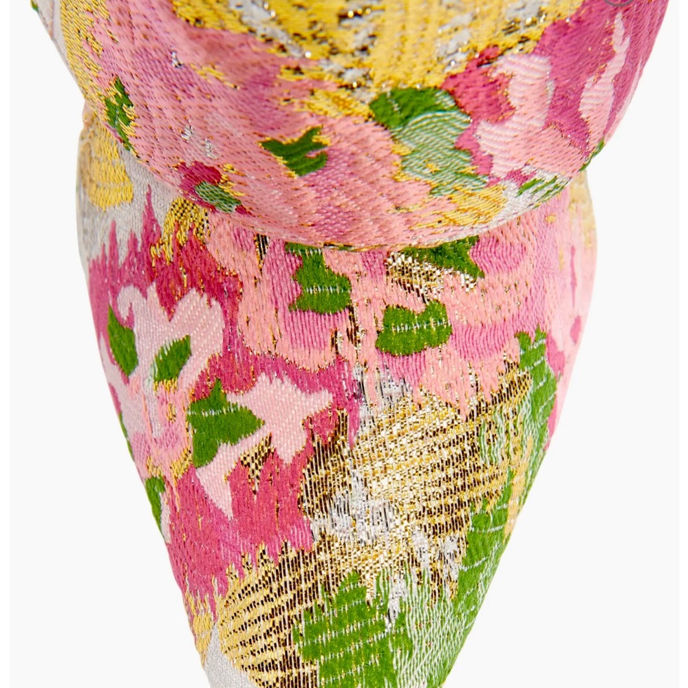 New AZALEA WANG Tilley Floral Jacquard Pointed Toe Bootie - Picture 7 of 17